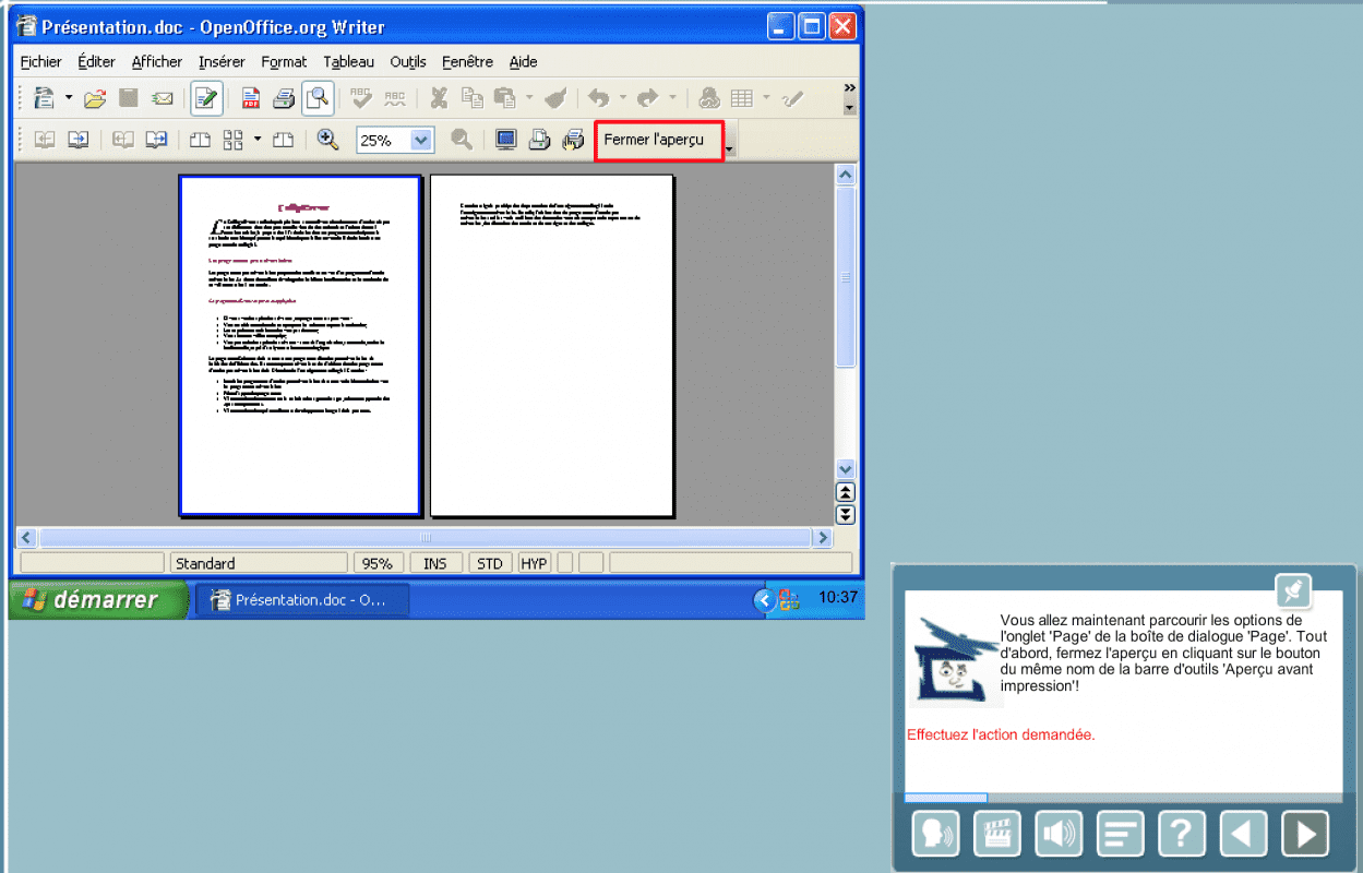 open office writer past word multiple times