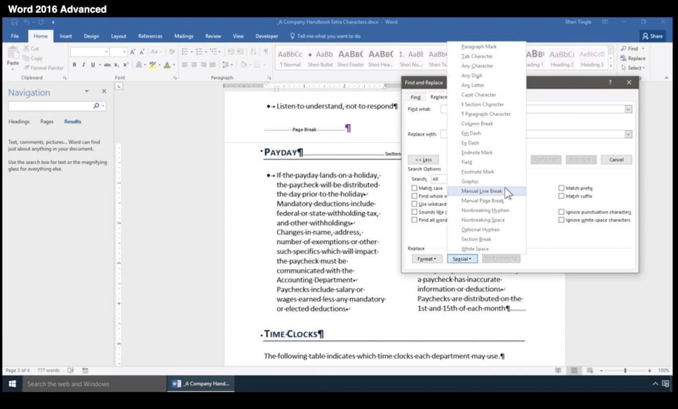 how to change word document from english to spanish